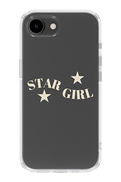 moonset Iphone 16E Uyumlu Star Girl Tasarımlı Baskılı Şeffaf Telefon Kılıfı