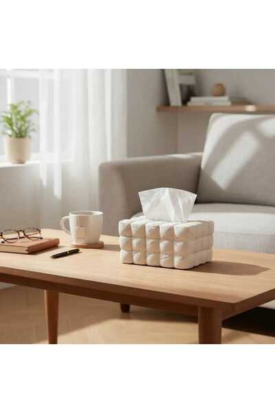 Casco Modern Stone Cube Design Tissue Box