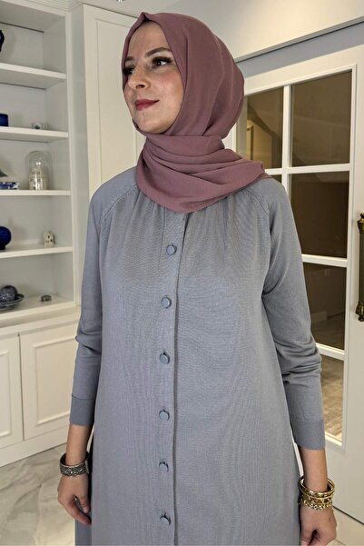Rabia Şamlı Ferace Knitwear Cardigan Gray