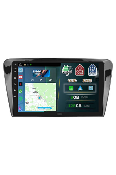 MaxTech Navigatie Skoda Octavia 3 (2013-2020) dedicata, 8 GB Ram 128 GB Rom OctaCore, Carplay & Android