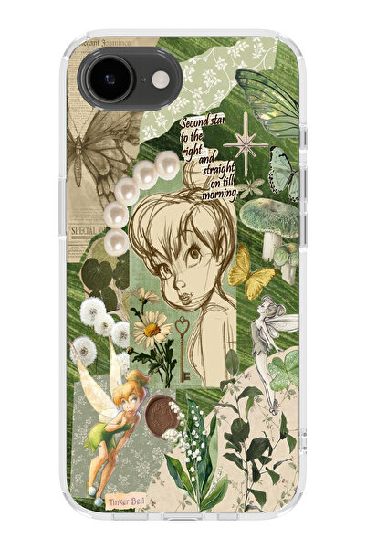 moonset Iphone 16E Uyumlu Tinker Bell Tasarımlı Baskılı Şeffaf Telefon Kılıfı