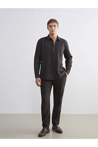 LC Waikiki Cămașă pentru bărbați LCW Vision, maro, cu mânecă lungă, cu croial...