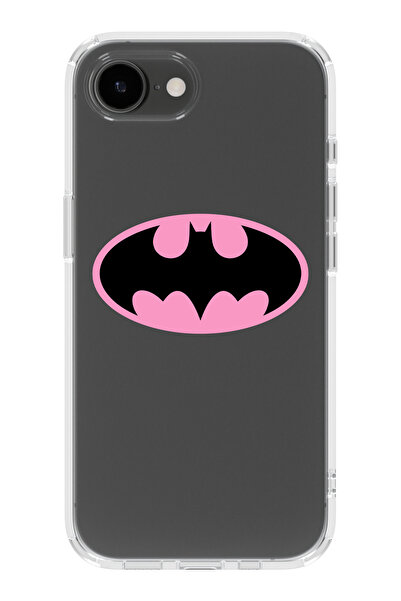 moonset Iphone 16E Uyumlu Yarasa Tasarımlı Baskılı Şeffaf Telefon Kılıfı