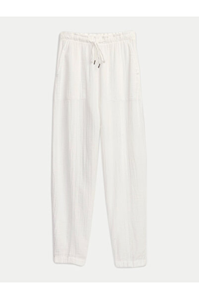 GAP Γυναικείο υφασμάτινο παντελόνι 866663-02 Εκρού