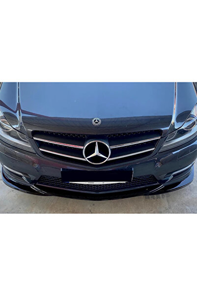 AkmTuning Mercedes W204 C180 Ön Lip Parlak Siyah Plastik Ön Ek Karlık 2011 2012 2013 2014 Makyajlı Kasa