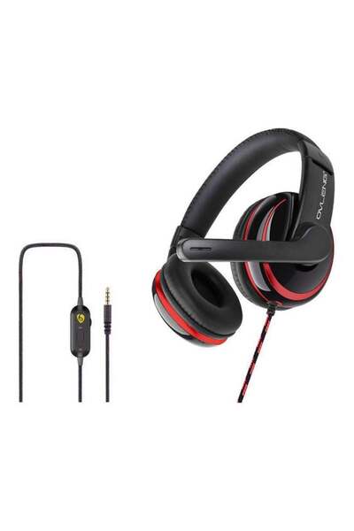 OVLENG سماعة ألعاب مع ميكروفون وعصابة رأس قابلة للتعديل