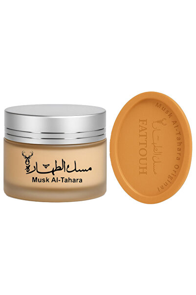 MUSK AL TAHARA صابون العود المدخن للمناطق الحساسة والجسم 50 جرام + عطر وكريم ...