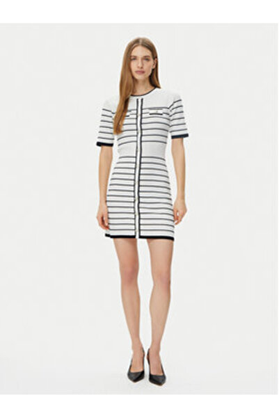 Morgan Γυναικείο Πλεκτό Φόρεμα 251-RMELIN Λευκό