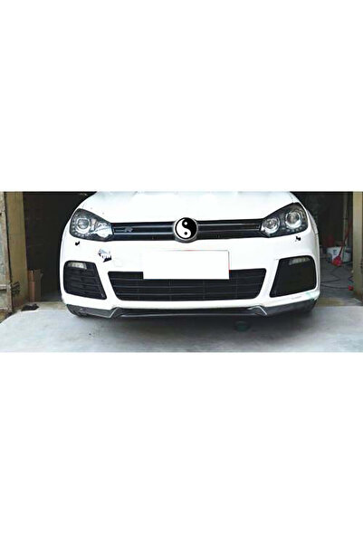 AkmTuning Vw Golf 6 R Ön Lip Parlak Siyah Plastik Ön Ek Karlık 3 Prç 2008 2009 2010 2011 2012