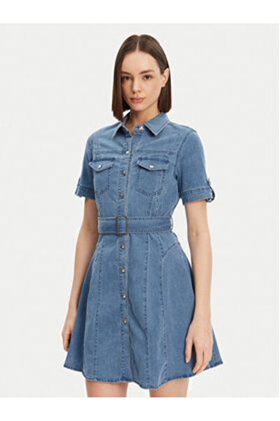 Morgan Γυναικείο Φόρεμα Τζιν Μπλε MORGAN-241-RIXES 993 DENIM STONE