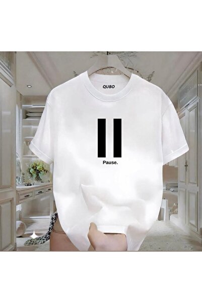 qubo sportswear & company qubo Unisex Oversize εμπριμέ βαμβακερό κοντομάνικο μπλουζάκι με λαιμόκοψη