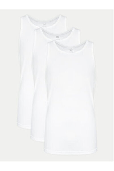 GAP Ανδρικά αμάνικα μπλουζάκια σετ 3 τεμαχίων 483958-00 Λευκό