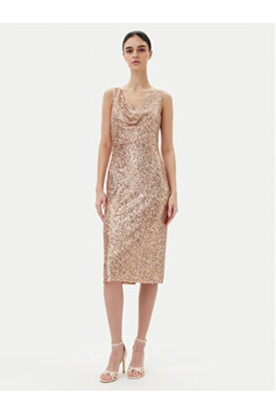 RINASCIMENTO Γυναικείο Φόρεμα Κοκτέιλ CFC0123778003 Χρυσό