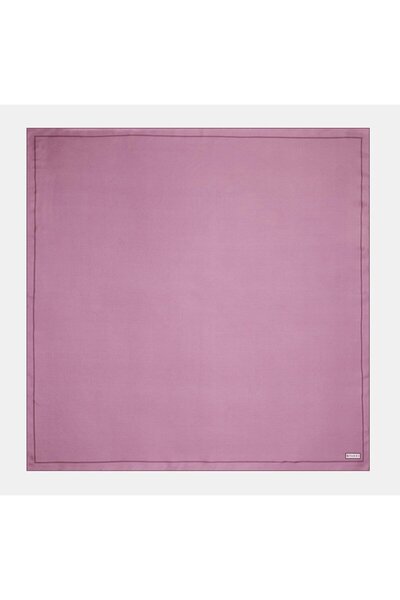 Vakko Solid Color Framed Tivil Scarf 3000887-Dusty Rose
