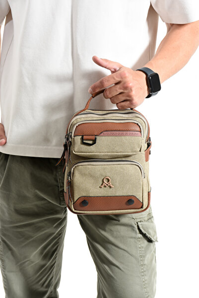 çantamgelsin Canvas Series Multi-Compartment Crossbody/Handheld Men's Bag