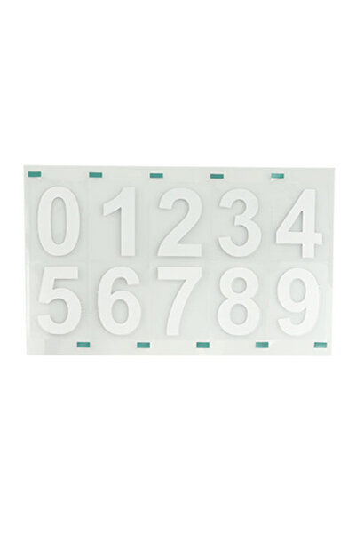 choice2 4 Inch White Waterproof Number Sticker Heat Resistant Self Adhesive N...