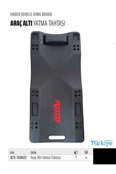 Rico 025-TA0022 Araç Altı Yatma Tahtası