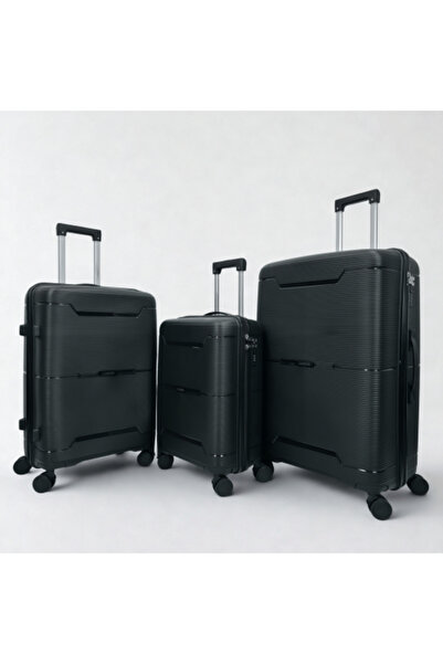 carbon مجموعة أمتعة غير قابلة للكسر، مكونة من 3 قطع، باللون الأسود