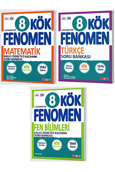 Fenomen Yayıncılık 8.Sınıf Fenomen KÖK Matematik + Türkçe + Fen Bilimleri Sor...
