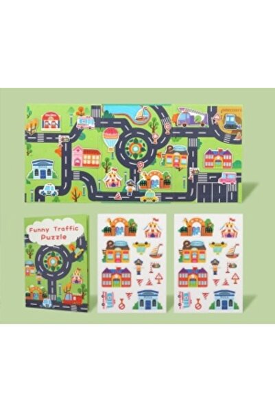 Picodino Educational Book with Reusable Stickers, 30 Pieces - Traffic