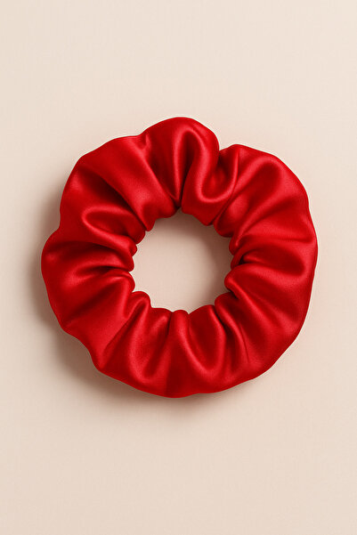 FashionSButik Saten Scrunchie Simit Toka – Tekli Saç Tokası