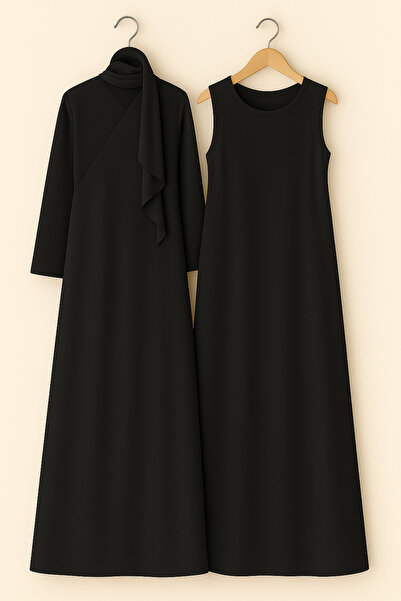 Misue Handmade Namaz Dress and Inner Dress Set, 3-Piece Mevlüt Dress Set, Hijab Dress Set, with Shawl Gift