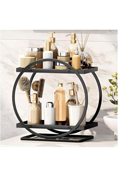 GOTA حامل عطور دائري أسود غير لامع - أناقة وجمال لتنظيم عطوراتك