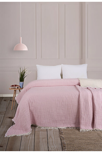 Cottonin Home 8 Katlı Müslin Yatak Örtüsü %100 Pamuk OEKO-TEX® STANDARD 100 220x240 CM