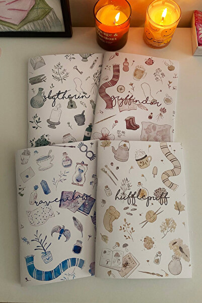 İnci Rüyası Hediyelik Harry Potter 4-Piece Stapled Notebook - Unlined, A5, Notepad, Notebook, 30 Pages