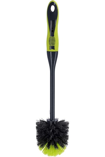 ROYALFORD Toilet Brush with Holder Compact Round Design Durable Bristles Easy Storage Home Office