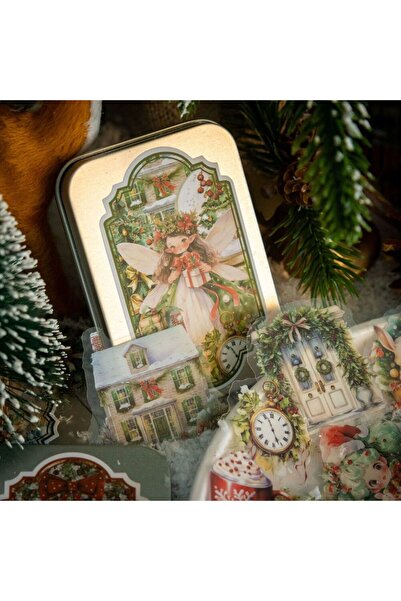 İthal Cutie metalică cu autocolante PET tematice de început de an O9-60 - Num...