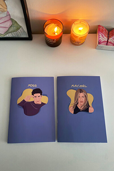 İnci Rüyası Hediyelik دفتر ملاحظات مزين بشخصيات مسلسل 'فريندز' - 6 قطع - بدون خطوط، حجم A5، دفتر ملاحظات، 30 صفحة