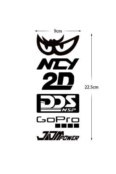 Choice6 1 Sheet Black Laser Rainbow Reflective Shark Motorcycle Side Strip Bi...