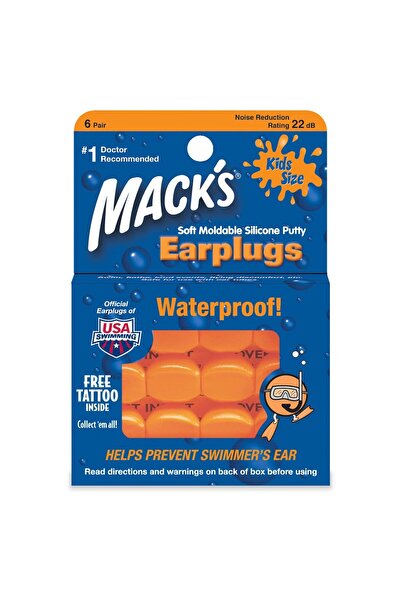 Mack's سدادات أذن ناعمة من السيليكون للأطفال، مقاس 6 أزواج، وسادة، مقاس 6 أزو...