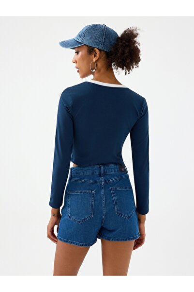 Loft Γυναικεία μπλούζα Super Slim Fit με κοντό μανίκι