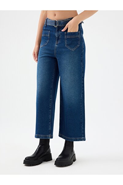 Loft Crop Wide Leg Regular Fit Kadın Pantolon