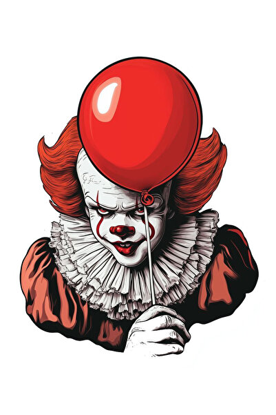 MegaSticker Pennywise Sticker Araba, Motorsiklet, Kask, Laptop, Cam Sticker 1...