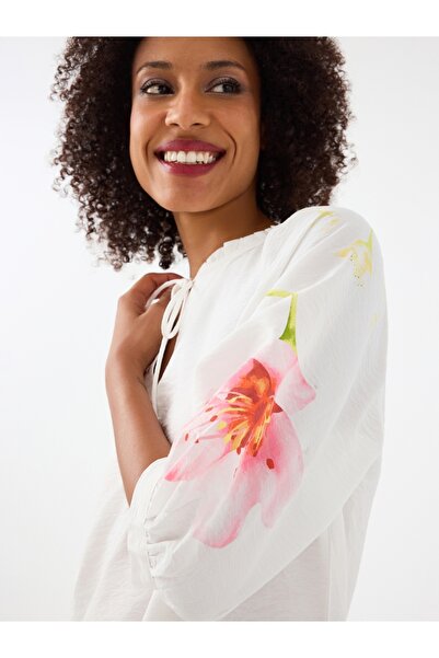 Loft Long Crop Women's Blouse U.Sleeve