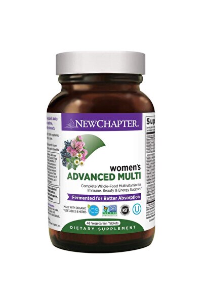 New Chapter فيتامينات متعددة للنساء، مخمرة مع البروبيوتيك + الحديد + فيتامين ...