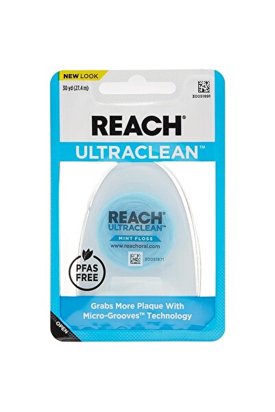 REACH خيط تنظيف الأسنان ألترا كلين بنكهة النعناع، 30 ياردة (عبوة من 3 قطع)