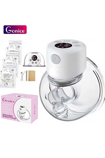 Gonice مضخة ثدي كهربائية قابلة للارتداء، بدون استخدام اليدين، مع وضعين و9 مست...