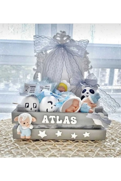 HEDİYE724 40 uçurma sepeti kırk sepeti anne bebek hediyelik Teyze/hala sepeti