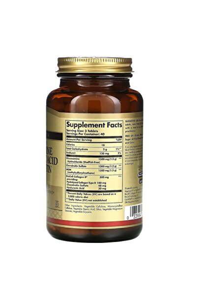 Solgar Glucosamine Hyaluronic Acid Chondroitin MSM, 120 Tablets - Supports Joint Health & Flexibility