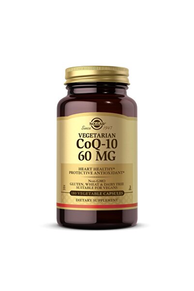 Solgar Vegetarian CoQ-10 60 mg - 180 Vegetable Capsules - Antioxidant - Non-GMO & Vegan