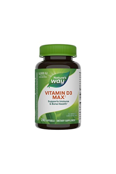 Nature's Way Vitamin D3 Max, High 5000 IU, 240 Softgels