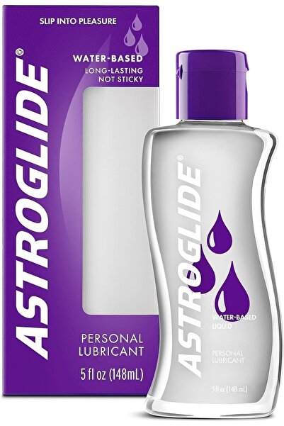 ASTROGLIDE مادة تشحيم قائمة على الماء (5 أونصة)، آمنة للألعاب