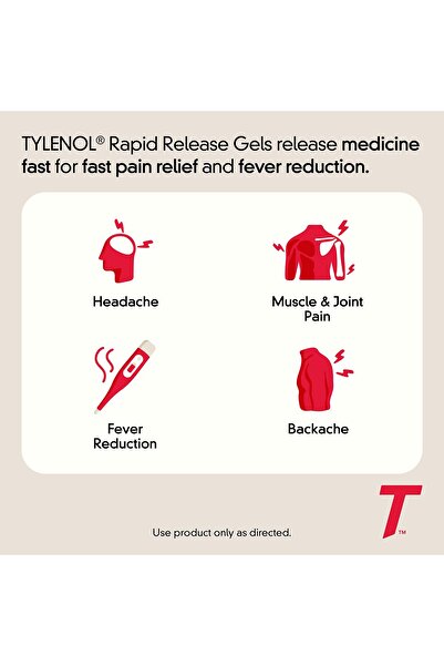 Tylenol Extra Strength Acetaminophen Rapid Release Gels, 500 mg, 50 ct