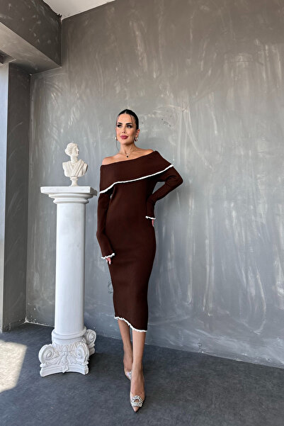 kamacibutik Плетена рокля с яка Мадона