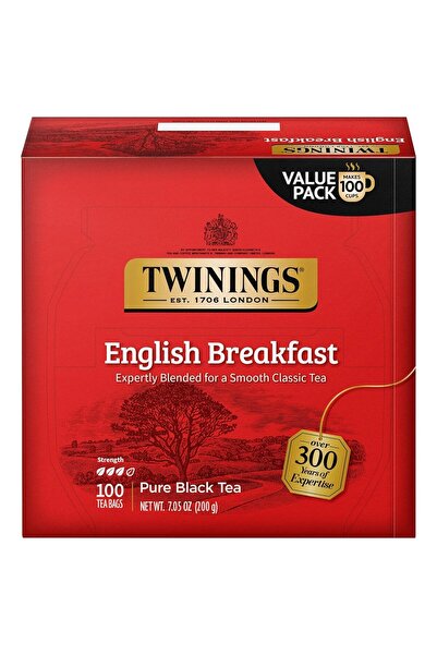 Twinings English Breakfast Black Tea, 100 Individually Wrapped Bags, Smooth &...