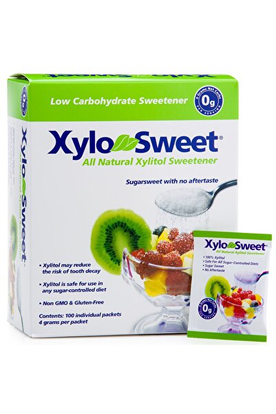 Xlear مُحلي إكسيليتول من مصادر نباتية من XyloSweet، 100 عبوة